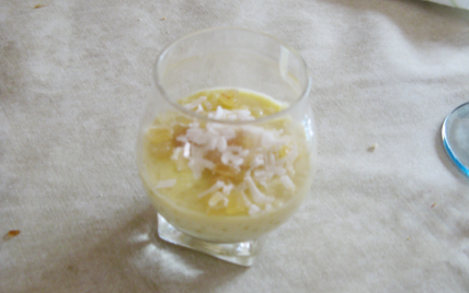Crème coco aux perles du japon et gingembre confit - Photo par loreli5
