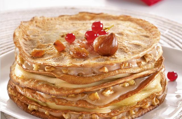 Recette Gateau De Crepes A La Chataigne Poires Et Noix 750g