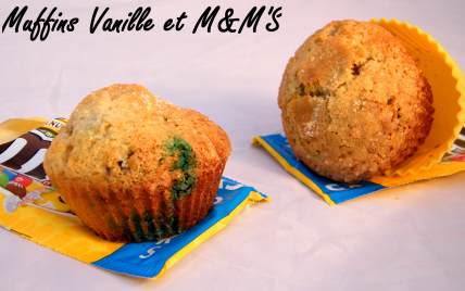 Muffins vanille & M&M'S - Photo par chouya