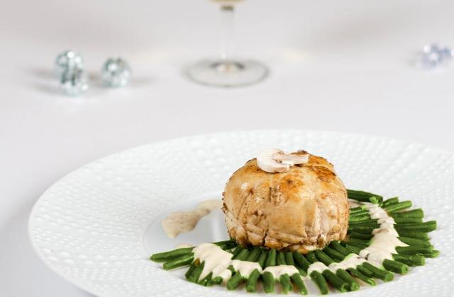 Paupiettes de dinde farcies aux champignons et jambon, Haricots Verts extra-fins - Photo par maminae