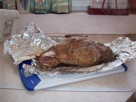 Gigot d'agneau braisé, dit de 7 heures - Photo par 750g