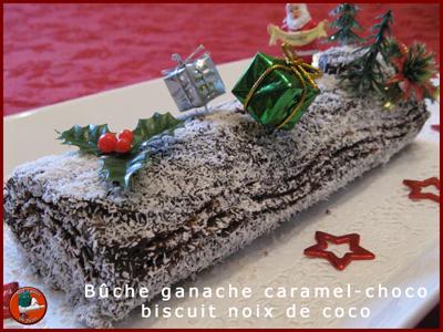 Bûche caramel choco biscuit noix de coco - Photo par edithsobstyl