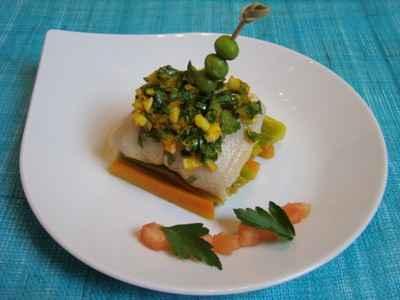 Petits roulés de sole à la Grémolata, et légumes au curcuma - Photo par Sandrine Baumann