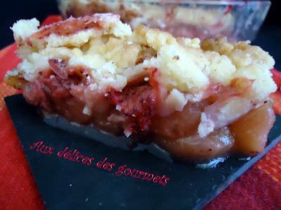 Crumble pommes et fraises - Photo par fimere2