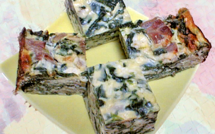 Frittata aux épinards et au jambon - Photo par duparq