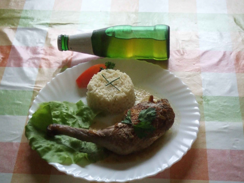 Pintade à la bière sauce à l'oignon - Photo par clo du gard
