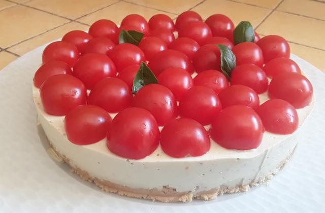 Cheesecake au pesto et tomates cerise au Thermomix - Photo par Dany33