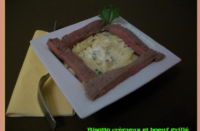 Risotto crémeux bœuf grillé - Photo par Annick