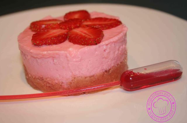 Cheesecake tout rose à la fraise - Photo par sophroch