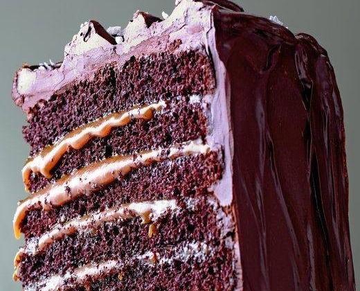 Layer cake au chocolat et caramel - Photo par 750g
