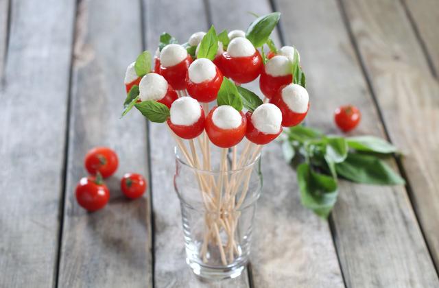 Bouquet de tomates cerises et mozza - Photo par Silvia Santucci