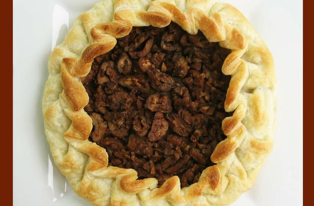 Tarte rustique aux châtaignes, amandes et à la cannelle - Photo par OSER les couleurs dans votre assiette !