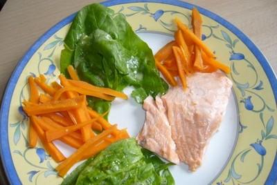 Saumon aux deux légumes - cuisinK