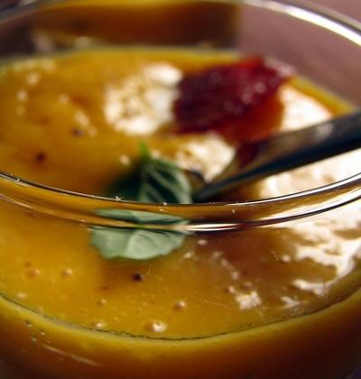 Verrine de butternut au chorizo piquant adouci à l'abricot sec - Photo par dansla6
