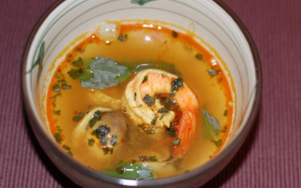 Soupe acidulée aux crevettes - Photo par Babali