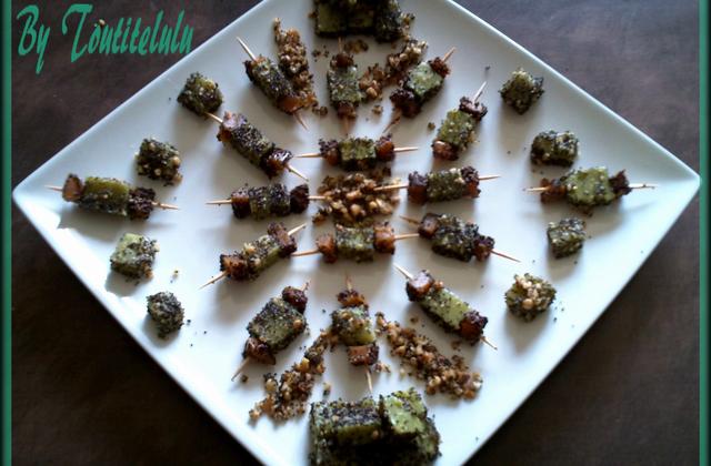 Tits cubes de courgette fondants et épicés aux éclats de cacahuète - Toutitelulu