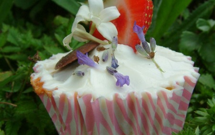 Cupcakes citron et fleurs de lavande - Photo par cupcakista