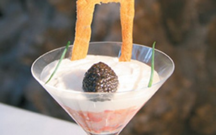 Marinade de langoustines et Piquillos au caviar d'aquitaine - Photo par AAPrA