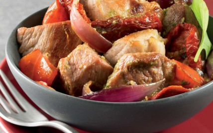 Rouelle de porc au pistou et tomates séchées - Le Porc