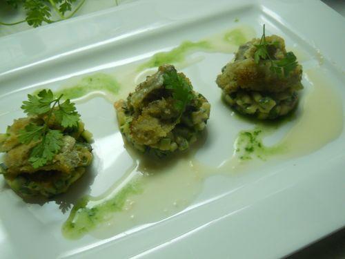 Huîtres tièdes et courgettes au vin blanc - Photo par mumuko