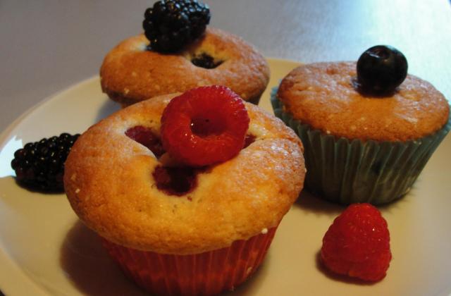 Muffins fruits rouges - Photo par les recettes de séverine