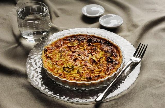 Tourte aux poireaux et à la moutarde - Photo par Amora