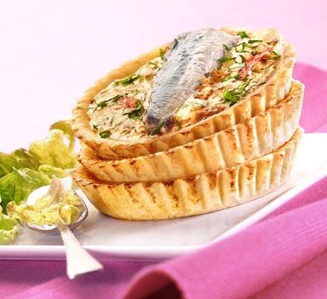Tarte basquaise aux sardines pimentées - Photo par Saupiquet