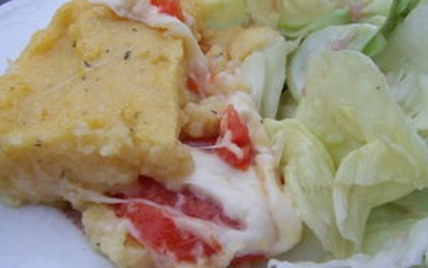 Gratin de polenta, tomate & mozzarella - Photo par océane123