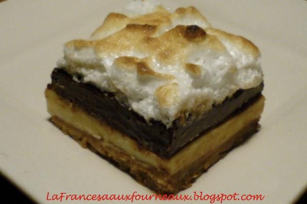 Tarte chocolat blanc chocolat noir meringuée - Photo par la francesa aux fourneaux
