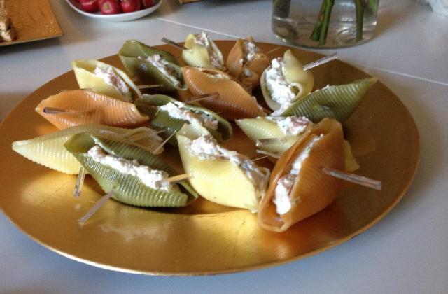 Conchiglioni saumon et crevettes - Photo par Du sucre en jupon