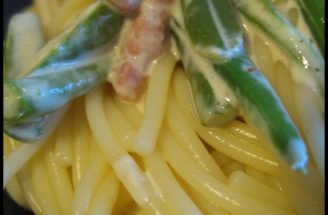 Spaghettis carbonara au vert - Photo par KitchenZ