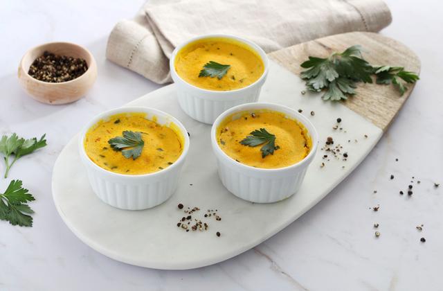 Petits flans au potimarron et crème de soja - Photo par Silvia Santucci
