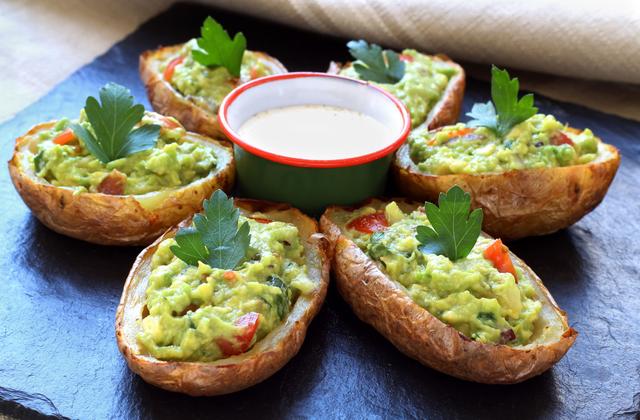Pommes de terre farcies au guacamole (potatoes skins) - Photo par Silvia Santucci