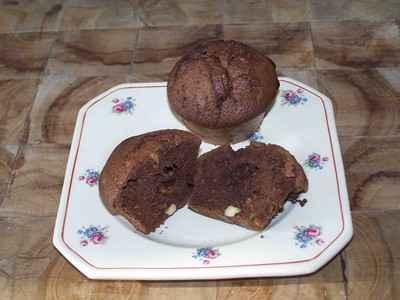 Muffins au chocolat et aux noix - Photo par kalink