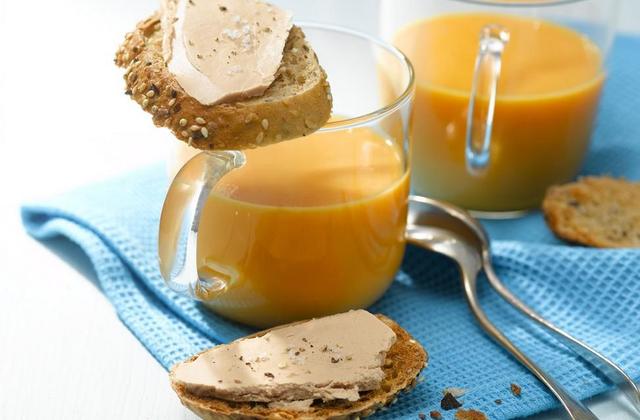 Velouté crémé au potiron au Fleuron de Canard - Photo par Fleury Michon