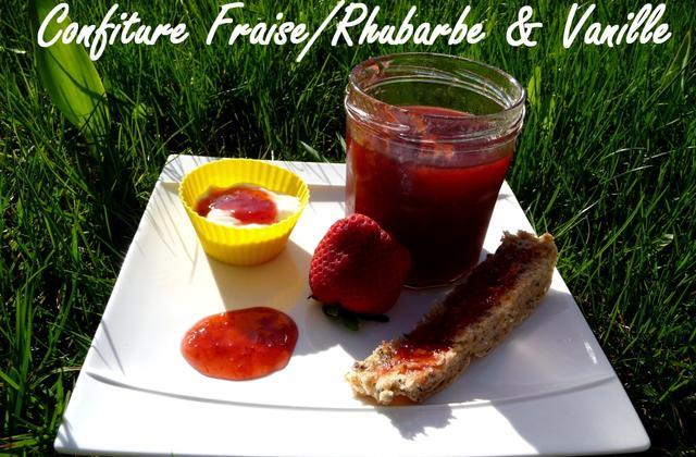 Confiture rhubarbe/fraise & vanille au Cooking Chef - Photo par chouya