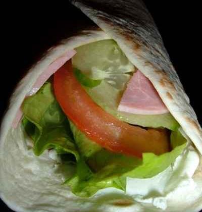 Wraps au chèvre - jambon - crudités - charliX