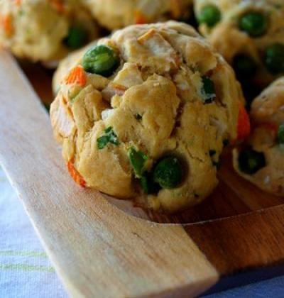 Cookies salés aux Corayas et petits pois - Coraya