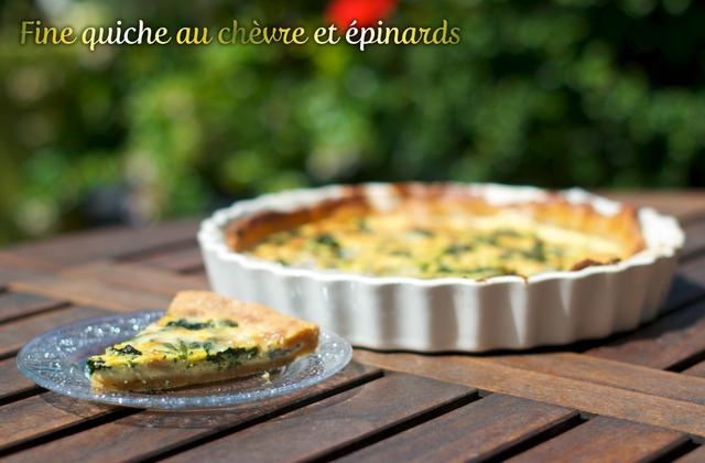 Fine quiche au chèvre et épinards - Photo par blogch