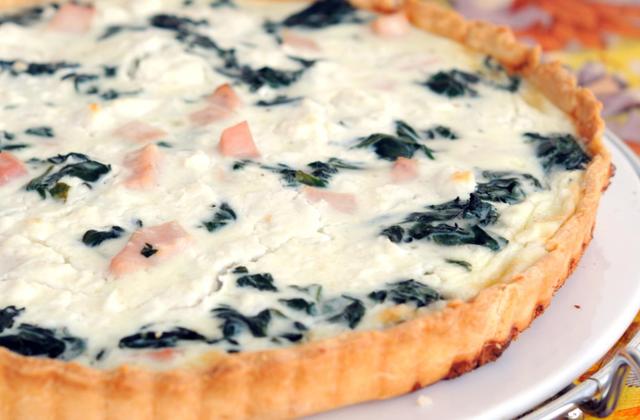 Tarte saumon et poireaux au fromage à la crème Elle & Vire - Photo par 750g