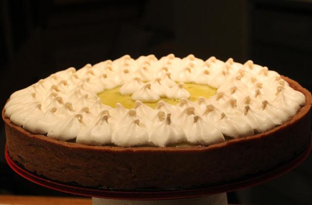 Tarte meringuée aux pommes, pâte aux spéculoos - Photo par Marifred