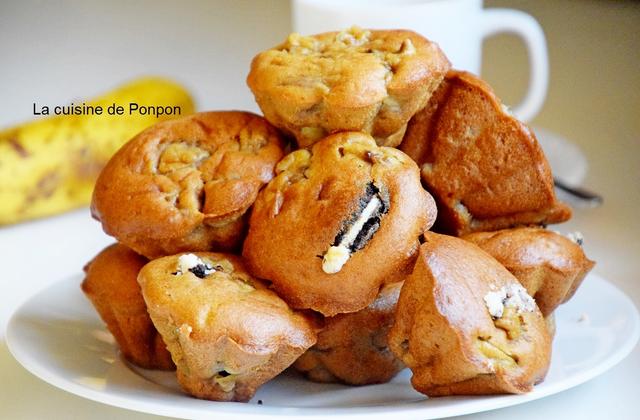 Muffins aux bananes et oréos - Photo par Ponpon