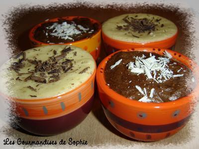 Duo de mousses aux chocolats noir et blanc - Sophie21