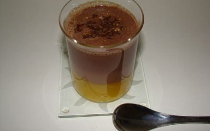 Milk-shake chaud chocolat noir/compotée de mangue - Photo par Les Gâteaux Magiques d'Alilo