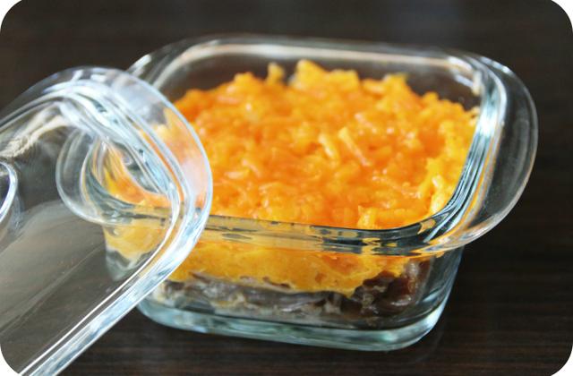 Parmentier de canard confit, purée de courge Butternut et mimolette - Photo par Mel's way of life