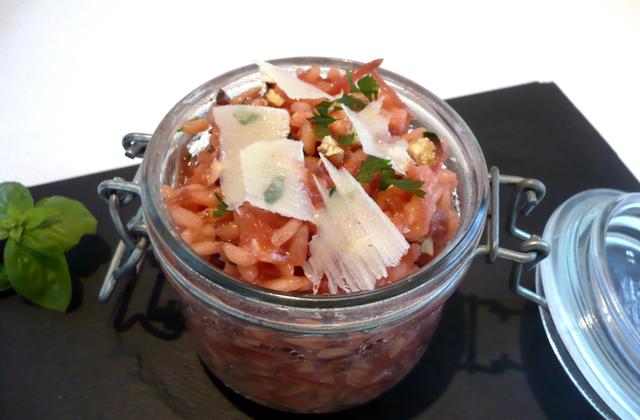 Risotto rose aux noisettes croquantes - Photo par Tomate sans graines