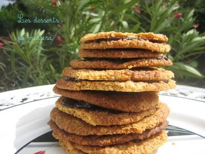 Biscuits doubles aux flocons d'avoine et chocolat - Photo par missis