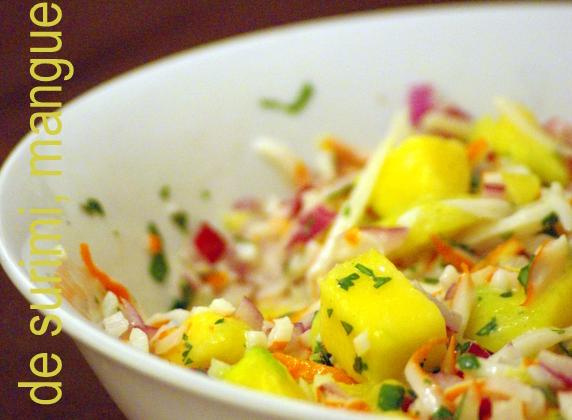 Salade de surimi, mangue et coco - Photo par myriamn5