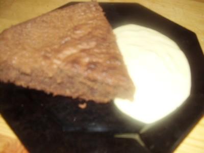 Fondant au chocolat et sa crème anglaise à la vanille - Photo par vinie8J
