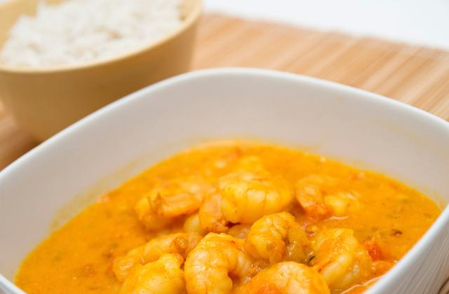 Crevettes au curry et coco - Photo par cahuete